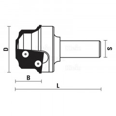 FRAISES HW - W160 - POUR PLATES BANDES INTERNES/EXTERNES