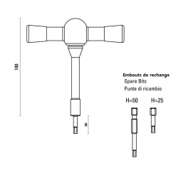 CLES DYNAMOMETRIQUES POUR VIS "BTR - CHC"