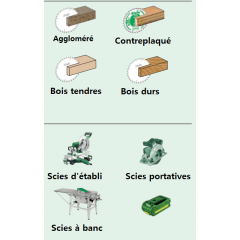 Lame FREUD - bois - panneaux et composites Ø250 à Ø350 LU2B