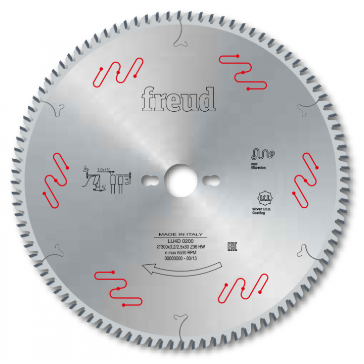 Lame FREUD surfaces durs - abrasives - résines - composites Ø300 LU4D