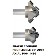 FRAISE CONIQUE POUR ANGLE 90° Z2+2