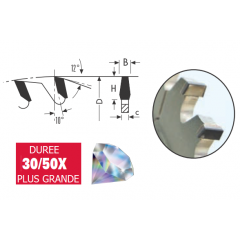 lames inciseurs coniques denture diamant