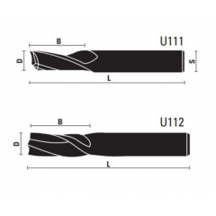 U111-U112 FRAISES HW MONOBLOC Z1-Z2 (Rot.Droite Tirant)