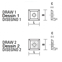 PLAQUETTES REVERSIBLES HW CARREES
