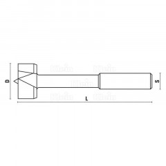 MECHES SP R214  POUR CHARNIERES TYPE « FORSTNER » Z  2+2