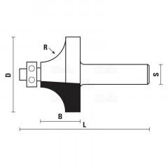 FRAISES HW E334  G334 POUR BORDS ARRONDIS Z  2