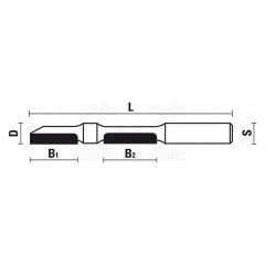 FRAISES HW A106 - C106 POUR FRAISAGES INTERIEURS  A DOUBLE COUPES