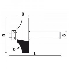 FRAISES HW A143 - B143 - C143 A RAYON CONCAVE  - BRISE AVEC ROULEMENT Z  2