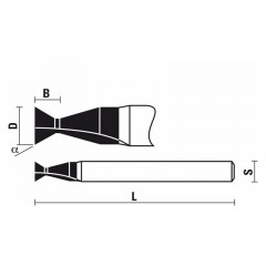 FRAISES HW A158 - B158 INTEGRALES POUR JOINT EN QUEUE D'ARONDE  Z  2