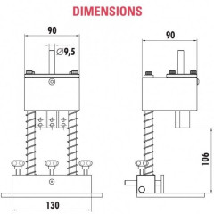 BLOC DE PERCAGE TRIMATIC POUR CHARNIERES