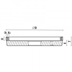 MEULES X940 POUR L'AFFUTAGE LAMES CIRCULAIRES DENTURE HW