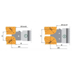 FRAISES HW TX0002 -TX0003 POUR RAYONS