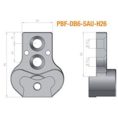 PORTE-OUTILS POUR BEDANES UNIVERSELS DOUBLE