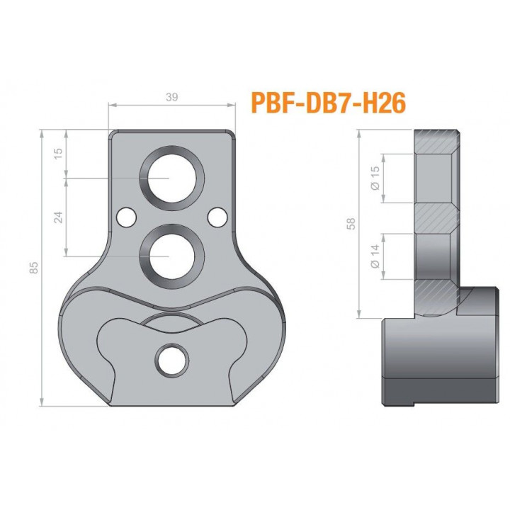 PORTE-OUTILS POUR BEDANES UNIVERSELS DOUBLE