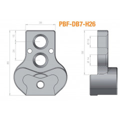 PORTE-OUTILS POUR BEDANES UNIVERSELS DOUBLE