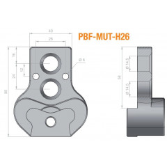 PORTE-OUTILS POUR BEDANES UNIVERSELS DOUBLE