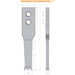 BEDANES MONOBLOCS POUR MORTAISEUSE "CENTAURO"