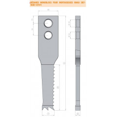 BEDANES MONOBLOCS POUR MORTAISEUSE "MAKA"