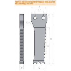 BEDANES MONOBLOCS POUR MORTAISEUSE "MAKA"