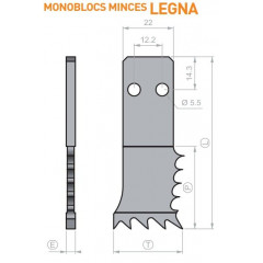 BEDANES MONOBLOCS MINCES "LEGNA"