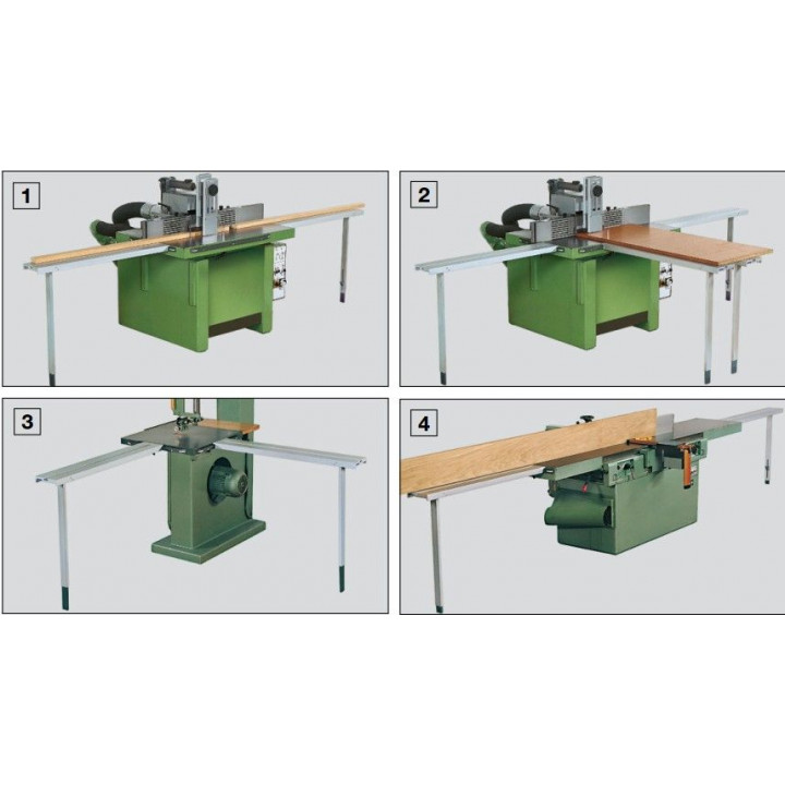 Rallonge de table AIGNER. Fraisage et protection pour machines à bois