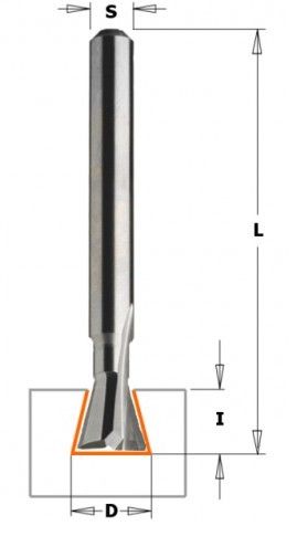 Fraise à Queue D'aronde Trend - Angle 104°, Diamètre 12,7 Mm - Pour Assemblages Solides De Tiroirs Et Boîtes