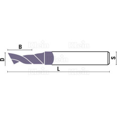 U201 FRAISES HS Z1 DLC POUR ALUMINIUM 5% COBALT