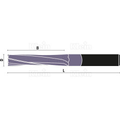 U302 FRAISES HW Z2 DLC  POUR CORIAN -COMPOSITE (Rot.Droite Tirant)