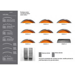 ROUES CORROYEUSES scm Ø120 ALESAGE 30 ACIER CHROME