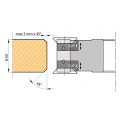 PORTE-OUTILS A CALIBRER AVEC CASSAGE D'ARÊTES