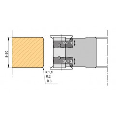 PORTE-OUTILS A CALIBRER AVEC CASSAGE D'ARÊTES