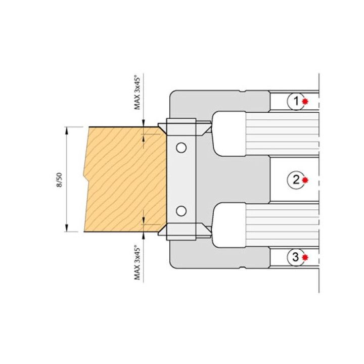 PORTE-OUTILS A CALIBRER AVEC CASSAGE D'ARÊTES