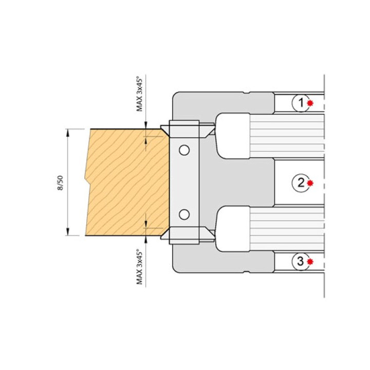 PORTE-OUTILS A CALIBRER AVEC CASSAGE D'ARÊTES