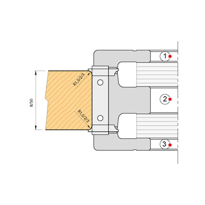 PORTE-OUTILS A CALIBRER AVEC CASSAGE D'ARÊTES