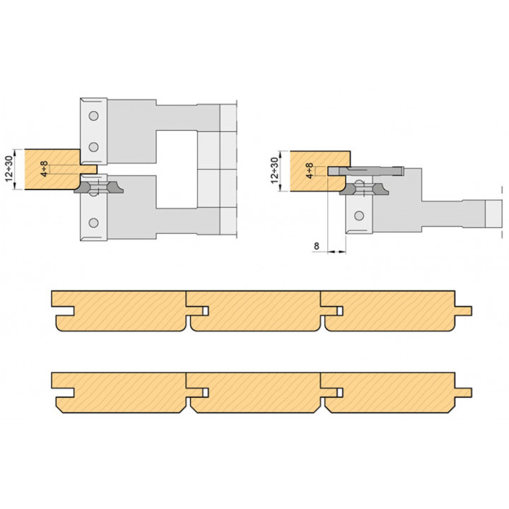 PORTE-OUTILS A CALIBRER AVEC CASSAGE D'ARÊTES