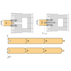 PORTE-OUTILS A CALIBRER AVEC CASSAGE D'ARÊTES