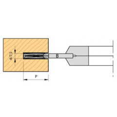 PORTE-OUTILS  EXTENSIBLE POUR RAINURES A PLAQUETTES HW