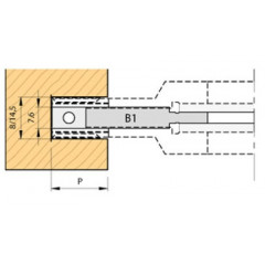 PORTE-OUTILS  EXTENSIBLE POUR RAINURES A PLAQUETTES HW