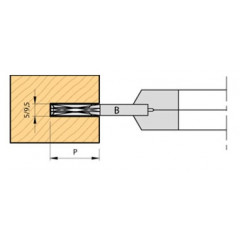 PORTE-OUTILS  EXTENSIBLE POUR RAINURES A PLAQUETTES HW