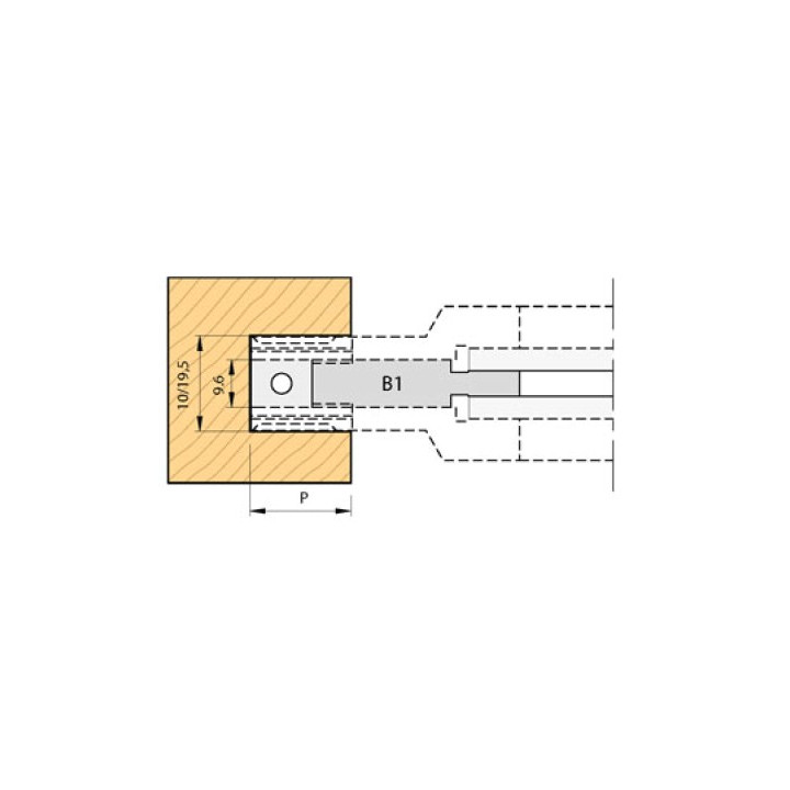 PORTE-OUTILS  EXTENSIBLE POUR RAINURES A PLAQUETTES HW