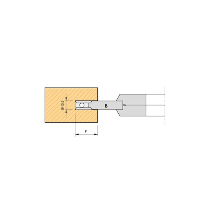 PORTE-OUTILS  EXTENSIBLE POUR RAINURES A PLAQUETTES HW