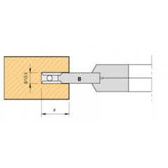 PORTE-OUTILS  EXTENSIBLE POUR RAINURES A PLAQUETTES HW