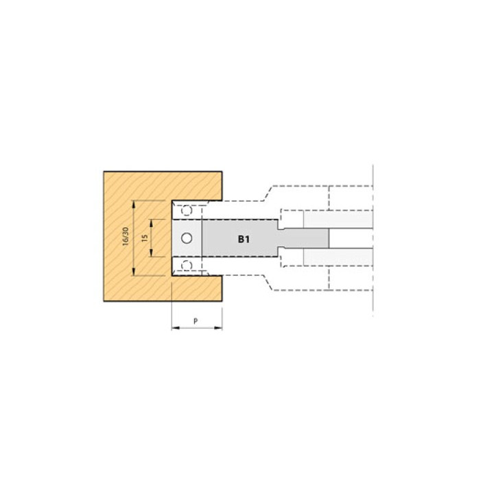 PORTE-OUTILS  EXTENSIBLE POUR RAINURES A PLAQUETTES HW