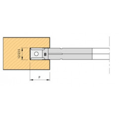 PORTE-OUTILS  EXTENSIBLE POUR RAINURES DE 12 A 34.5MM