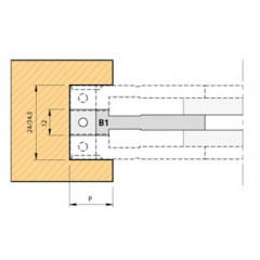 PORTE-OUTILS  EXTENSIBLE POUR RAINURES DE 12 A 34.5MM