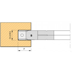 PORTE-OUTILS  EXTENSIBLE POUR RAINURES DE 15.3 A 44.5MM