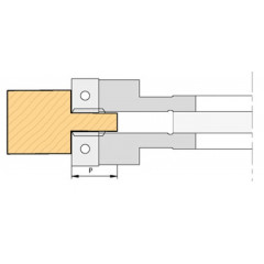 PORTE-OUTILS  EXTENSIBLE POUR RAINURES DE 15.3 A 44.5MM