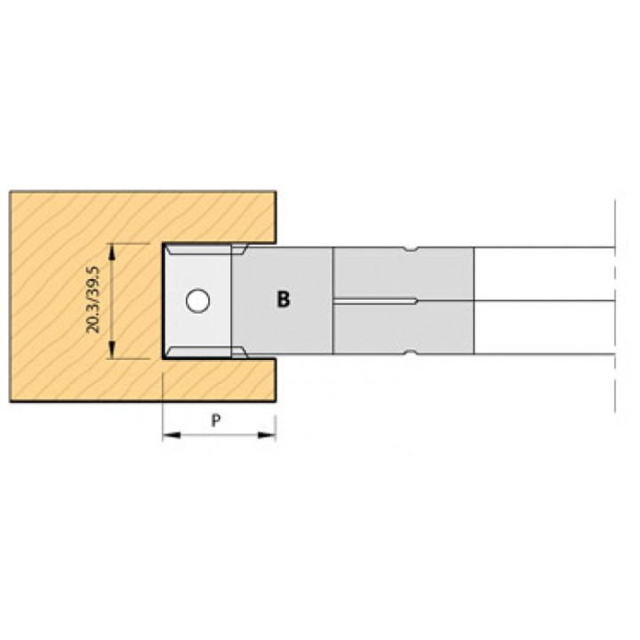 PORTE-OUTILS  EXTENSIBLE POUR RAINURES DE 20 A 59.5MM