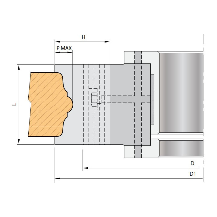 PORTE-OUTILS POUR FERS PROFILES HSS 8MM ALESAGE 40