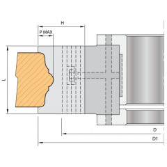 PORTE-OUTILS POUR FERS PROFILES HSS 8MM ALESAGE 40